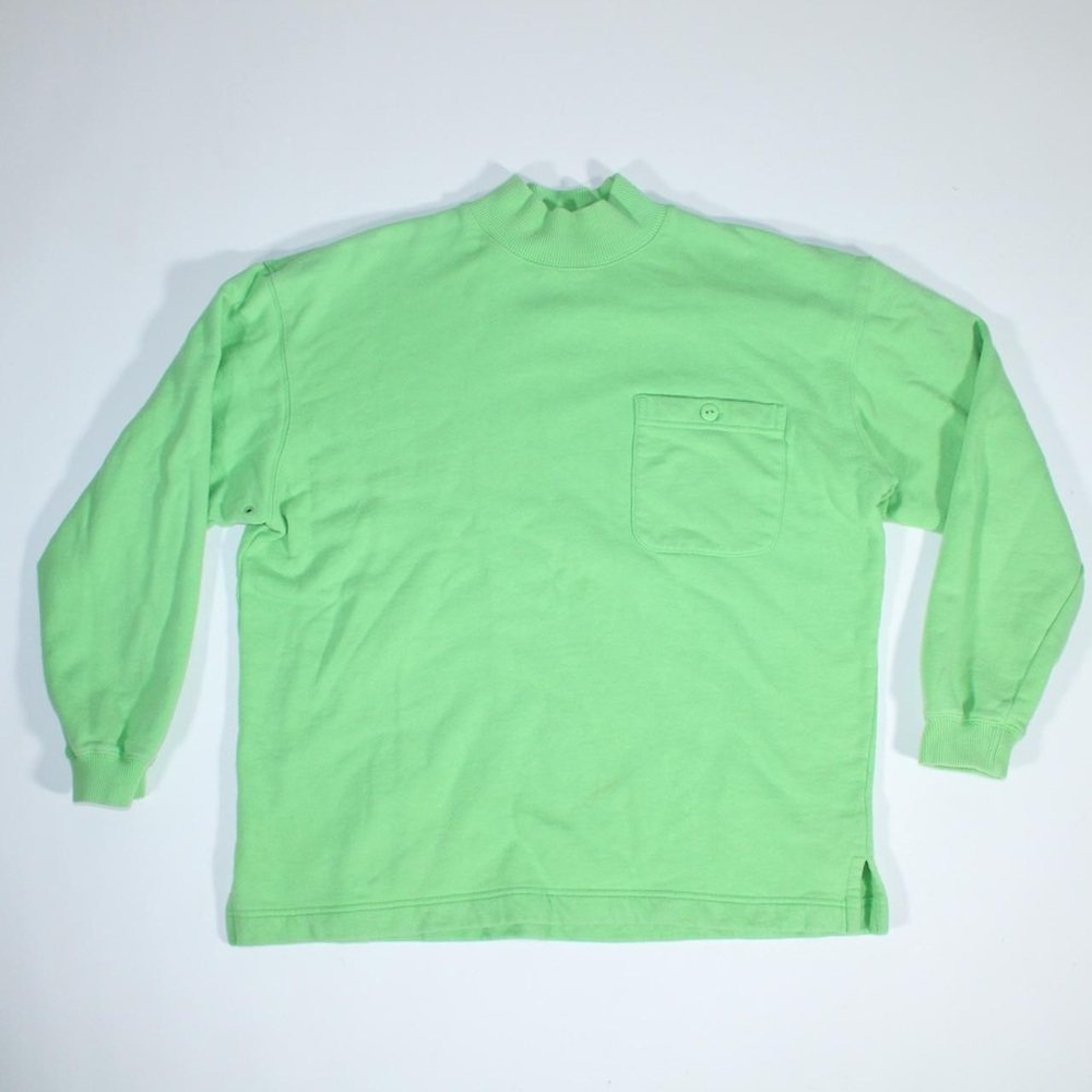 Vintage Lizsport Vibrant Green Crew Neck Sweatshirt